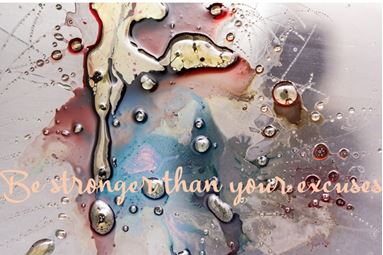 Printable- Be Stronger Than Your Excuses Tan [Post Card/ PDF]
