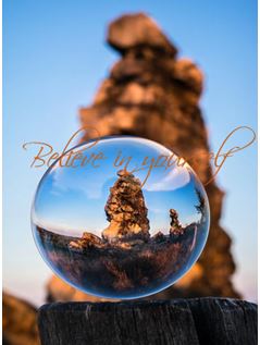 Printable-Believe In Yourself Blue [Post Card/ PDF]