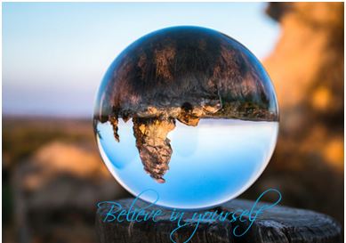 Printable-Believe In Yourself Blue 2 [Post Card/ PDF]
