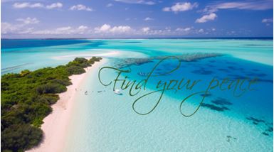 Printable-Find Your Peace Blue Water  [Post Card/ PDF]