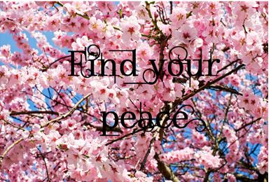 Printable-Find Your Peace Chery Blossom [Post Card/ PDF]