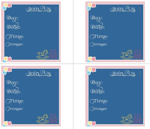 Printable-Kids Invitations Join Us Blue [PDF]