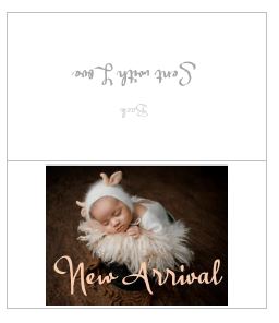 Printable-Baby New Arrival Girl [Small Tent Cards/PDF]
