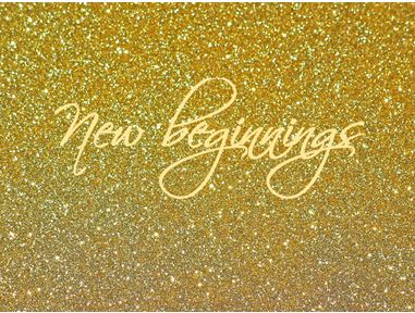 Printable-New Beginnings Gold [Post Card/ PDF]