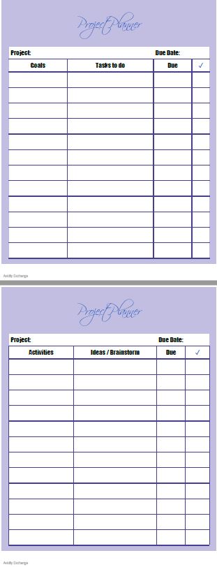 Printable- Project Planner 2 [PDF]