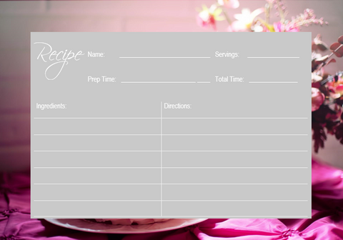 Printable-Menu Cards Recipe 2 [PDF]