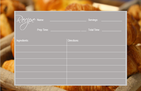 Printable-Menu Cards Recipe 4 [PDF]