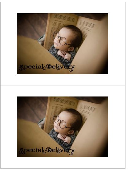 Printable-Baby Special Delivery [Small Tent Cards/PDF]